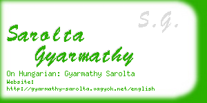 sarolta gyarmathy business card